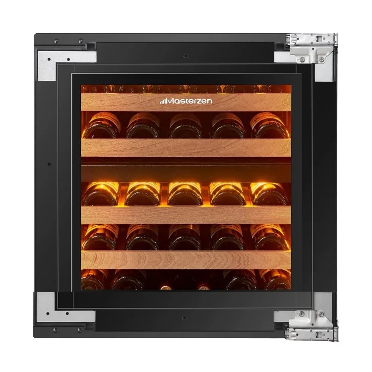 xpr w30d Πλήρως Εντοιχιζόμενος Διζωνικός Συντηρητής Κρασιών 26 Φιαλών aνω του Πάγκου | décor panel ready