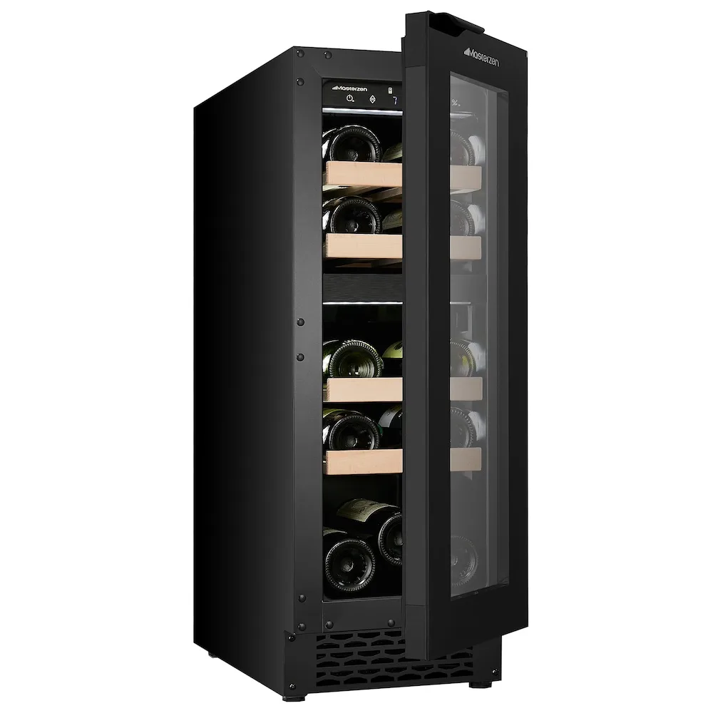 xpr w20d Ελεύθερος / Εντοιχιζόμενος Διζωνικός Συντηρητής Κρασιών 17 Φιαλών | Μαύρη Πόρτα