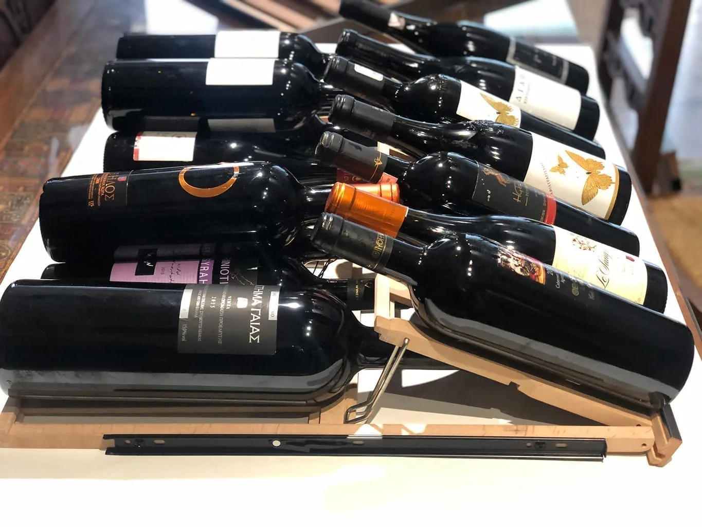 Ξύλινο Ράφι Παρουσίασης / display για Συντηρητή Κρασιών xpr w300