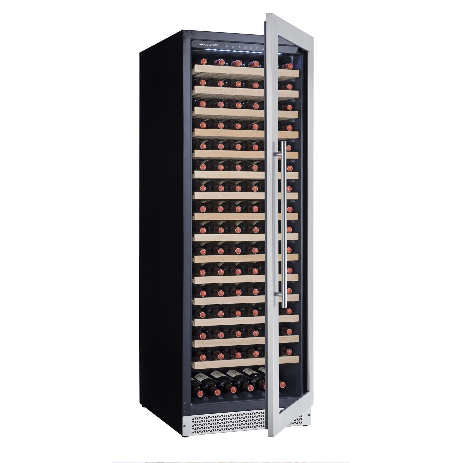 xpr w120dt Ελεύθερος / Εντοιχιζόμενος Διζωνικός Συντηρητής Κρασιών 120 Φιαλών | Μαύρη Πόρτα