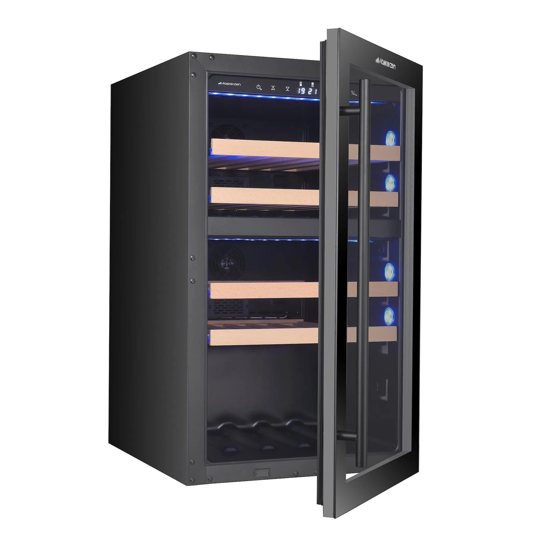 xpr w40dt Ελεύθερος Διζωνικός Συντηρητής Κρασιών 44 Φιαλών | Μαύρη Πόρτα