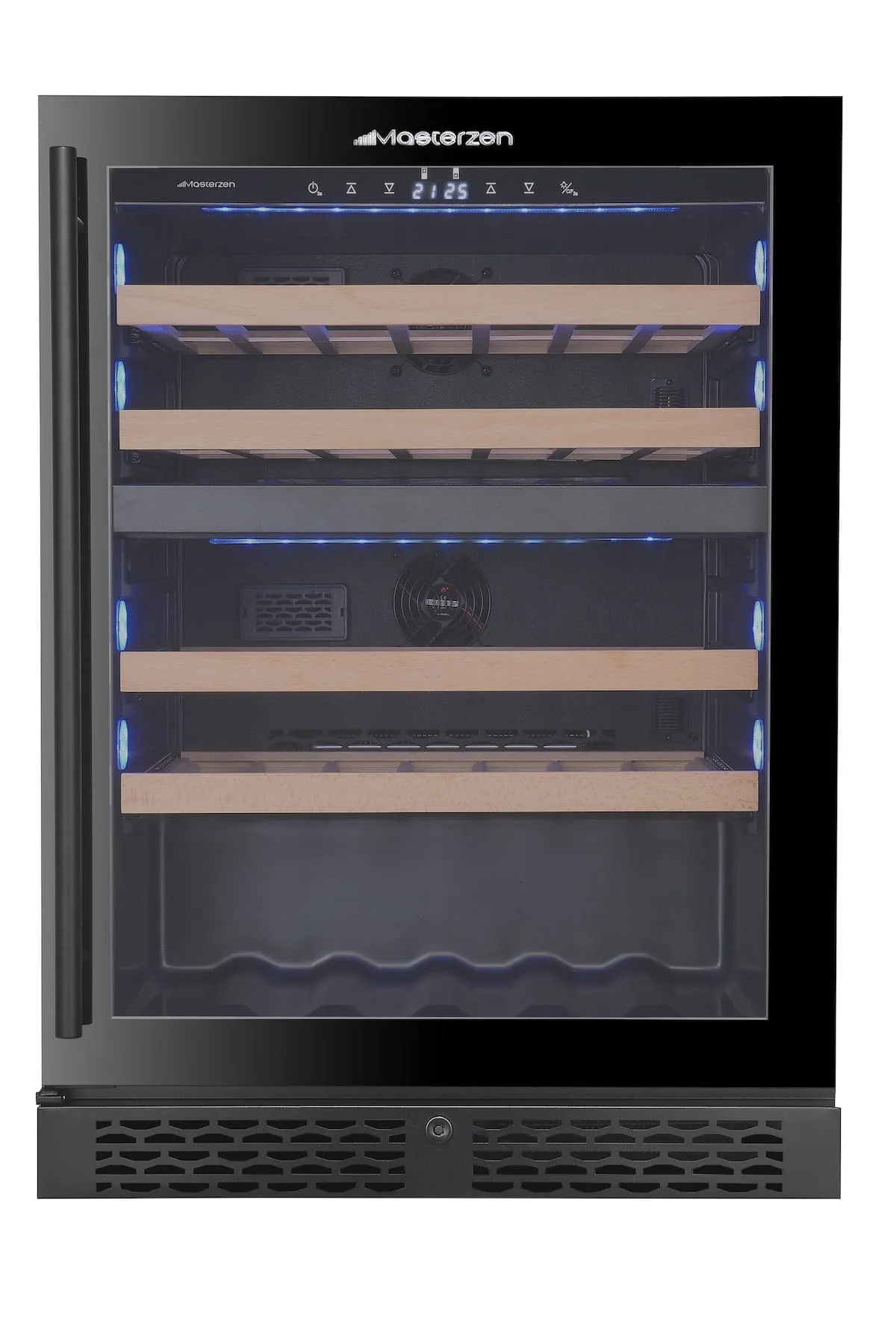 xpr w46dt Ελεύθερος/Εντοιχιζόμενος Διζωνικός Συντηρητής Κρασιών 39 Φιαλών Κάτω του Πάγκου | Μαύρη Πόρτα