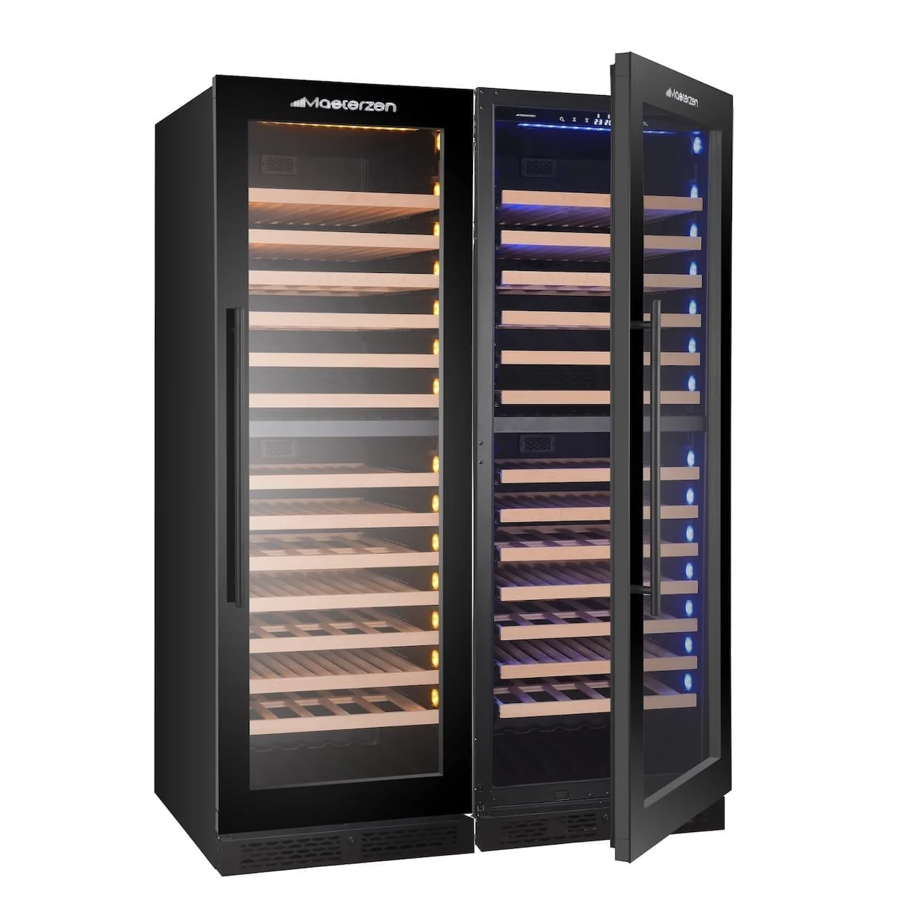 xpr w320 Ελεύθερος / Εντοιχιζόμενος Τριζωνικός Συντηρητής Κρασιών 317 φιαλών | Μαύρη Πόρτα